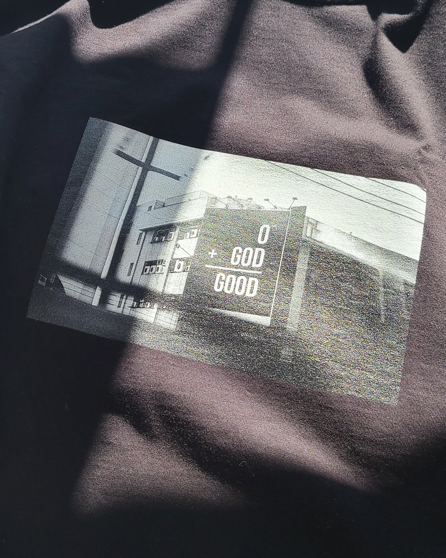 0+G0D=G00D Banner Black Organic Cotton T-shirt